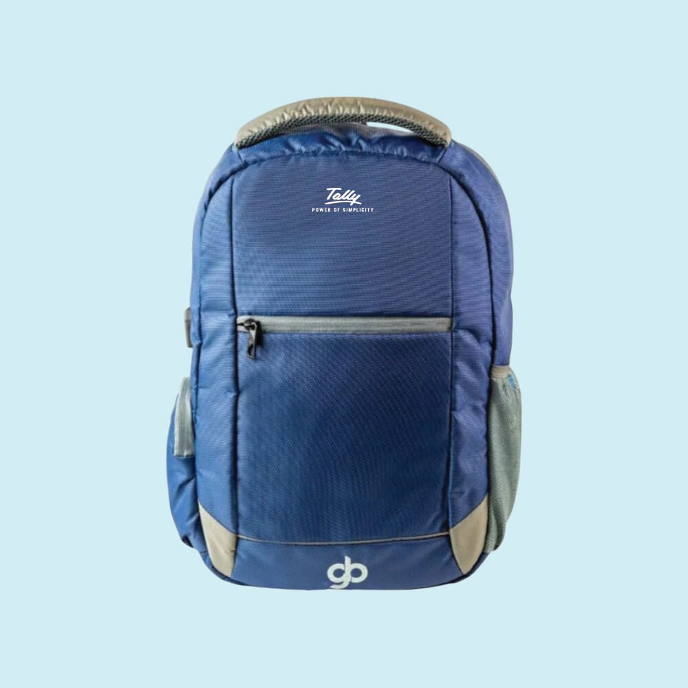 Greys&Blues Jadia Laptop Bag-Blue with Grey- 22L